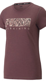 Puma performance logo training tee women in black - Front View