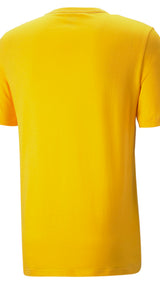 Puma essentials+ 2 colour logo tee men in orange - Back View
