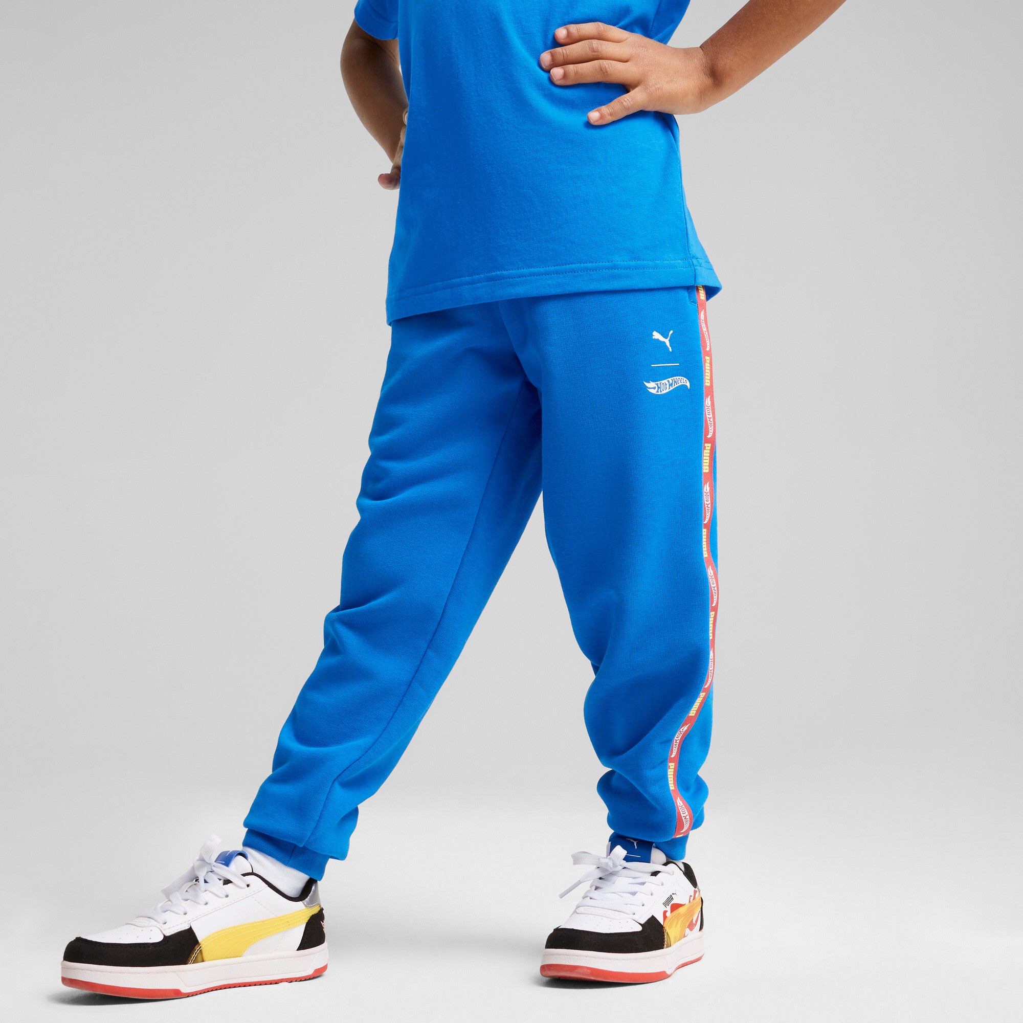 PUMA X HOT WHEELS™ sweatpants in light gray heather - team royal