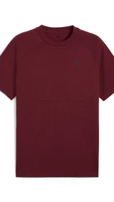 PUMA PUMATECH tee in dusky gray - ruby shimmer