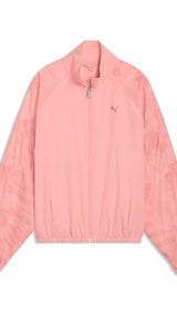 PUMA league training jacket relaxed women in rosy outlook — front view