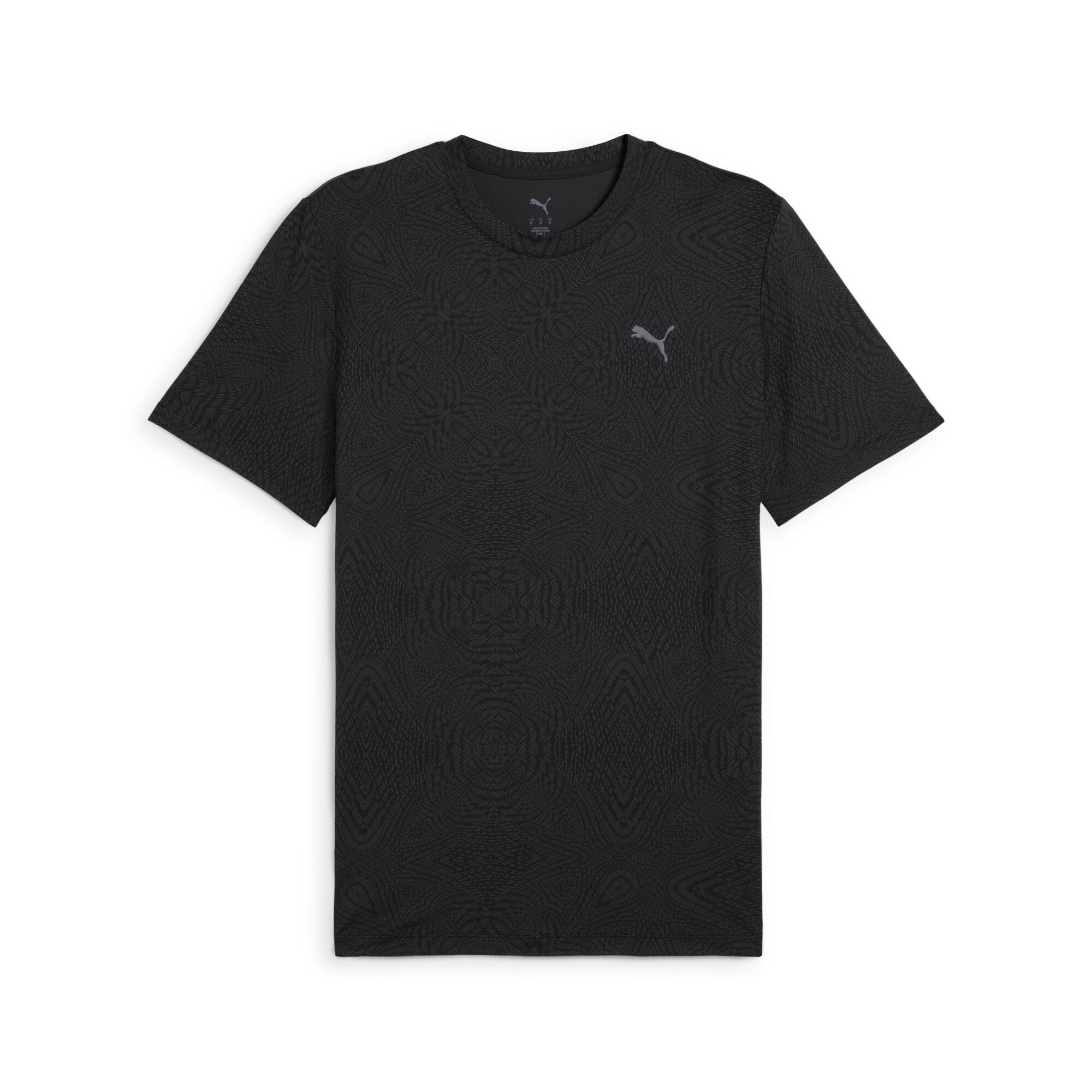 Puma move CLOUDSPUN AOP tee in black - Front View