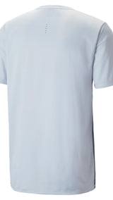 Puma favourite short sleeve men's running tee in gray - Back View