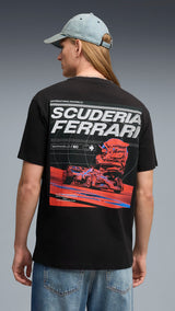 PUMA scuderia ferrari speed tee men in black — model shot 2