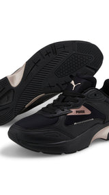 Puma fs runner metallic sneakers in black - Front View