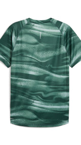 Puma VELOCITY all-over print running tee in green moon - Back View