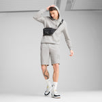 Puma essentials logo lab execution 10" shorts in light gray heather - Model Shot 03