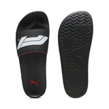 Puma formula 1® leadcat 2.0 logo slides in black and white - Side View 01