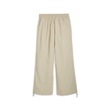 PUMA wardrobe essentials oversized parachute pants men in pebble gray — back view