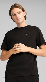 PUMA ESSENTIALS ELEVATED tee in green moon - black