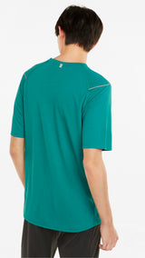 Puma wool short sleeve men's running tee in green - Model Shot 02