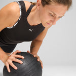 Puma tropical graphic crop tank in black - Model Shot 02