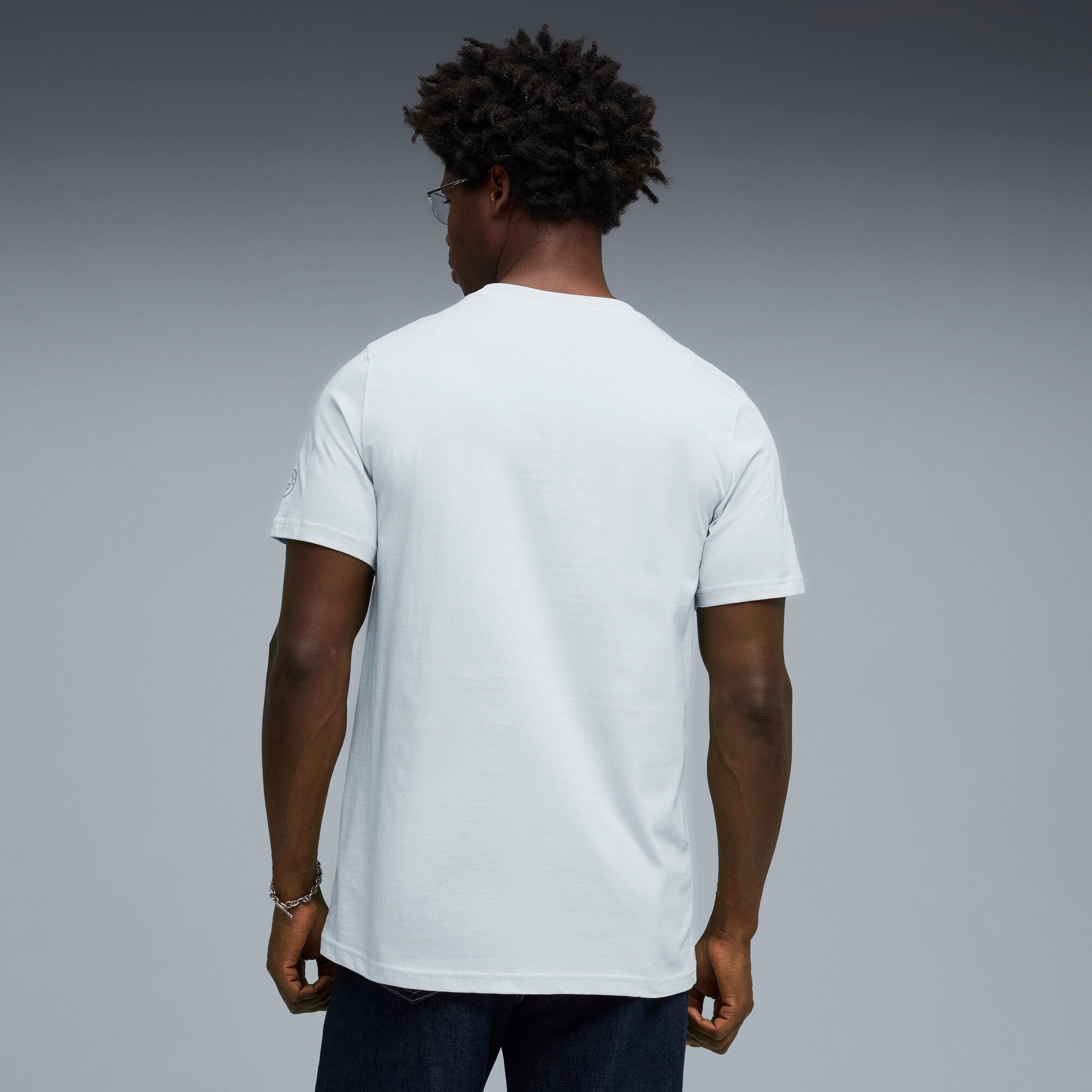 PUMA manchester city ftblculture tee men in sea glass — model shot 2
