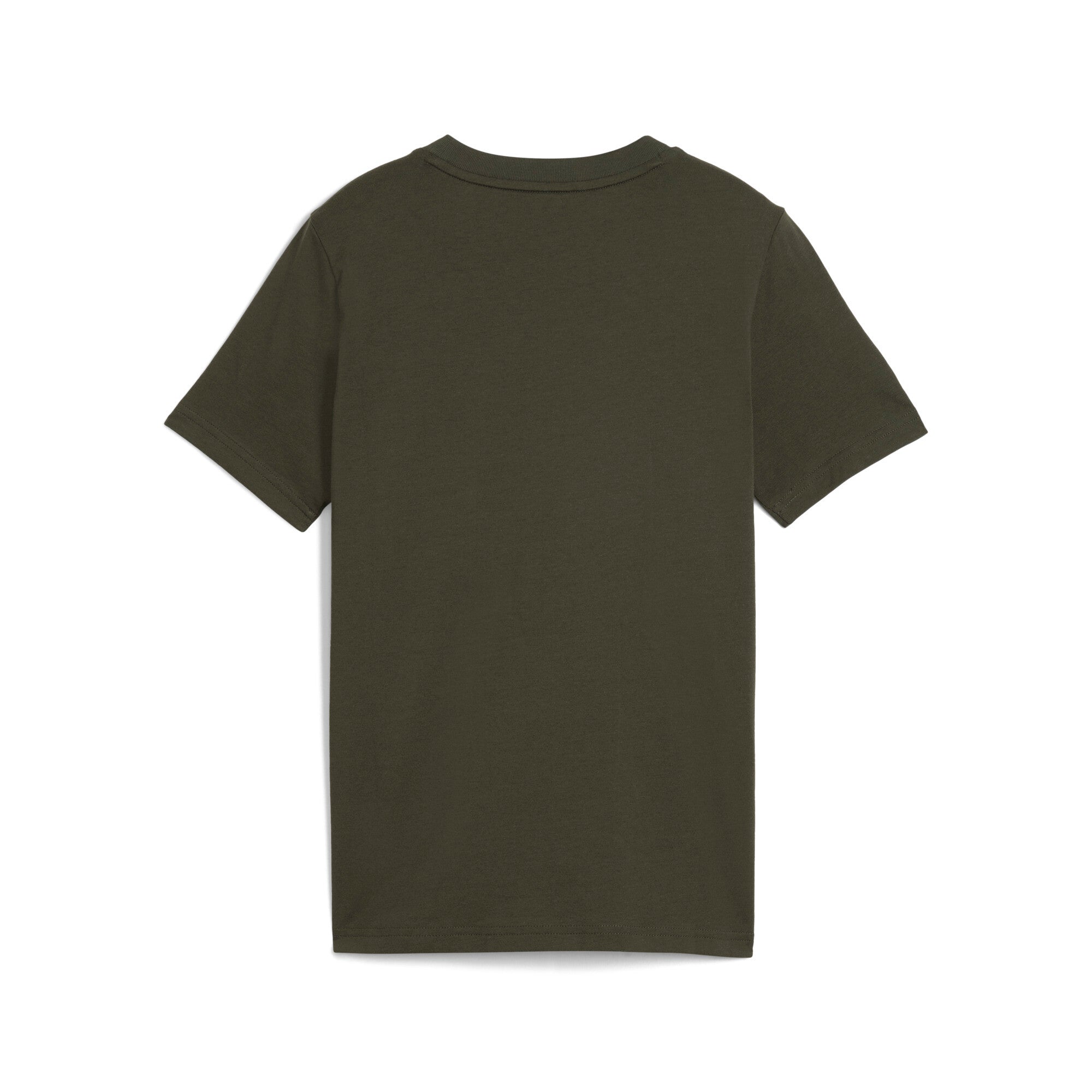 PUMA ESSENTIALS colour no.1 logo tee in ruby shimmer - dark olive