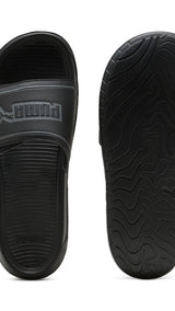 Puma royalcat comfort 2 slides in black and cool dark gray - Side View 01