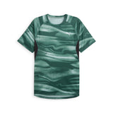 Puma VELOCITY all-over print running tee in green moon - Front View