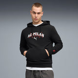 PUMA AC milan ftblculture hoodie men in black and white