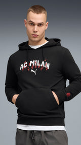 PUMA AC milan ftblculture hoodie men in black and white
