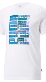 Puma clash graphic tee men in black - Front View