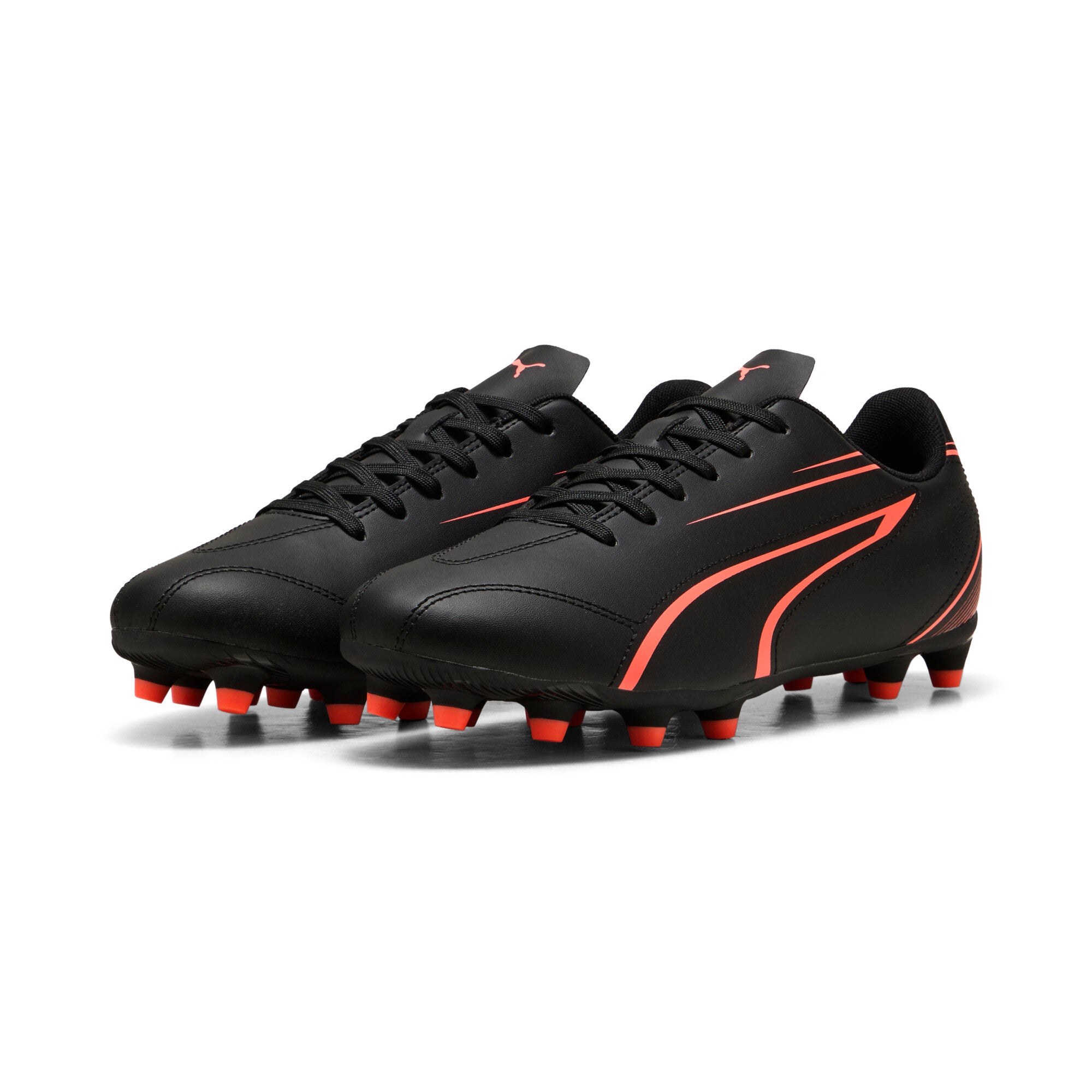 Puma football vitoria fg/ag boots in black - Front View