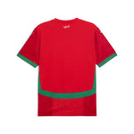 PUMA Morocco 2025 home jersey in red and archive green - Back View