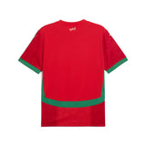 PUMA Morocco 2025 home jersey in red and archive green - Back View