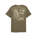 PUMA graphics training tee men (528530) in loden green — back view