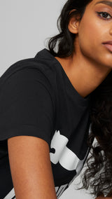 Puma classics logo tee in black - Model Shot 03