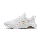 Puma X-cell nova FS running shoes in white and gold - Side View 01