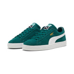 Puma suede classic sneakers in dark myrtle and white - Front View