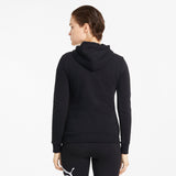 Puma essentials logo hoodie in black - Model Shot 02