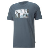 Puma monogram graphic tee men in black - Front View