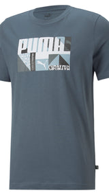 Puma monogram graphic tee men in black - Front View
