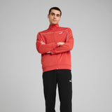 Puma poly piping tracksuit in red fire - Model Shot 03
