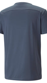Puma printed short sleeve running tee men in gray - Back View
