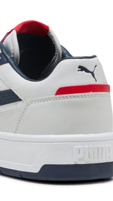 Puma court classic street sneakers in white and nav - Back View