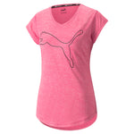 Puma train favorite heather cat tee sunset pi in pink - Front View