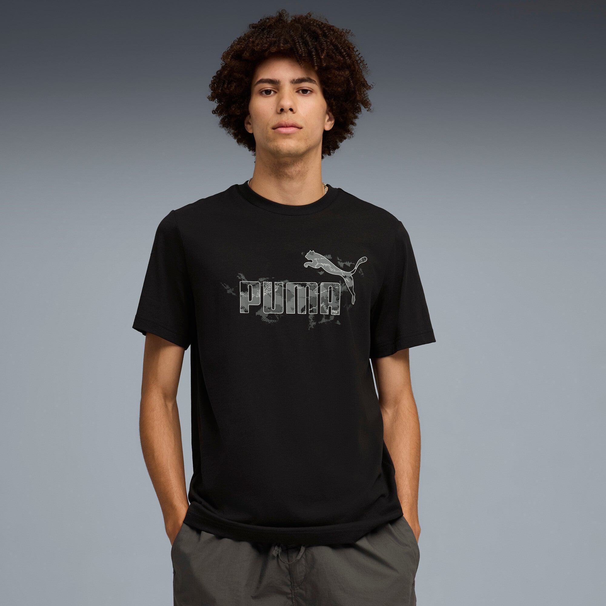 PUMA camo tee men in black