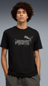 PUMA camo tee men in black