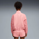 PUMA league training jacket relaxed women in rosy outlook — model shot 2