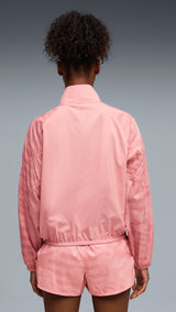 PUMA league training jacket relaxed women in rosy outlook — model shot 2