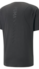 Puma run cloudspun short sleeve tee men in black - Back View