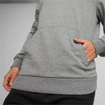 Puma teamGOAL casuals football hoodie in medium gray heather and white - Model Shot 02