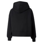Puma classics full-zip hoodie women in black - Back View