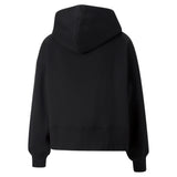 Puma classics full-zip hoodie women in black - Back View