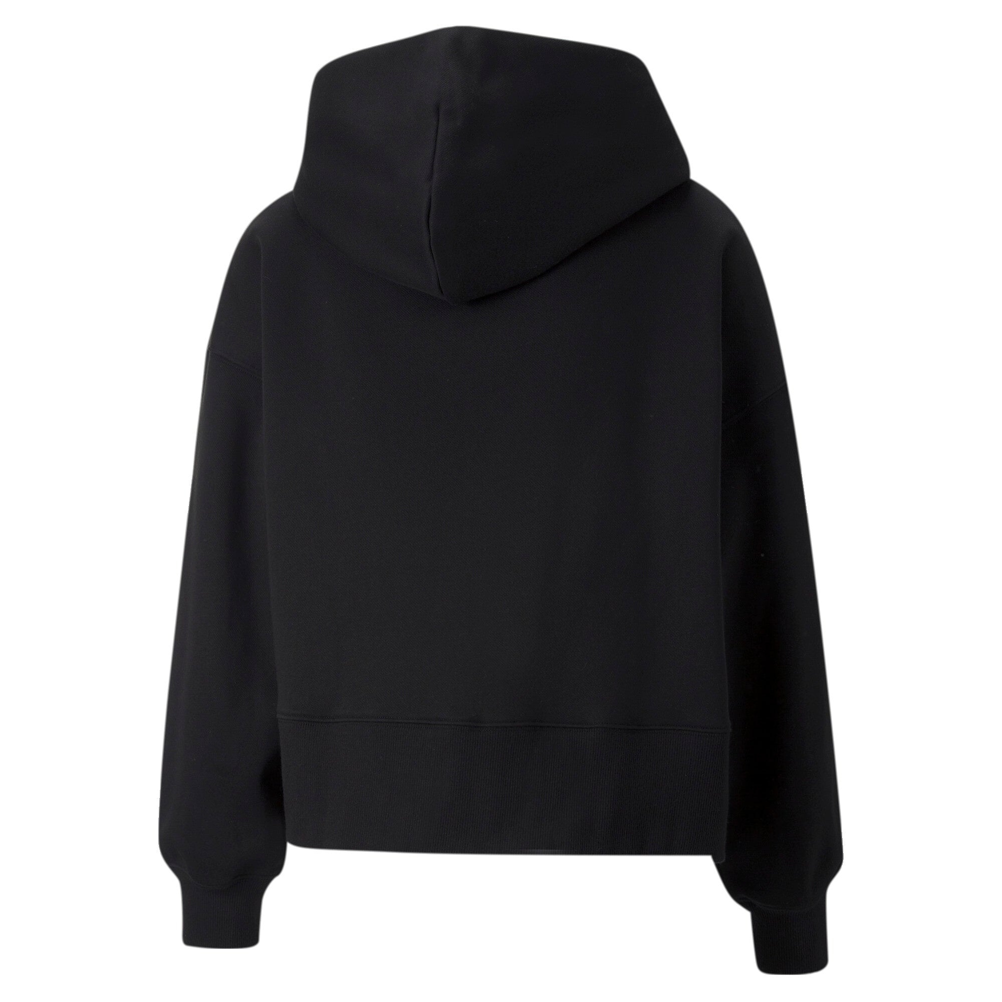 Puma classics full-zip hoodie women in black - Back View