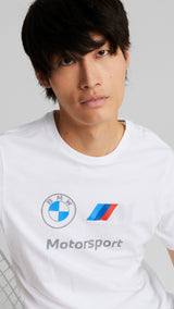 Puma BMW M motorsport essentials logo tee in black - Model Shot 03