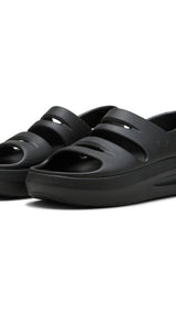 Puma flatter sandals in black - Front View