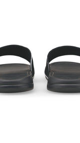 Puma popcat 20 shower sandals in black - Back View
