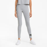 Puma essentials logo leggings women in gray - Model Shot 01
